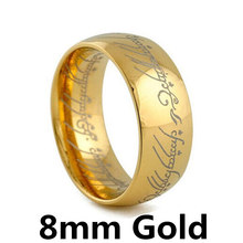 MANGOPIE Hot Movie men's finger Rings the one ring Titanium Stainless Steel gold Ring 6MM for men's gifts wedding men jewelry 2024 - buy cheap