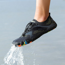 Мужские кроссовки для верховой езды; летние быстросохнущие пляжные сандельские туфли для плавания; нескользящие морские Сникеры для плавания; дышащая водонепроницаемая обувь 2024 - купить недорого