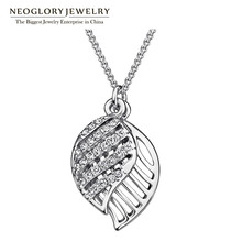 Neoglory Jewelry Austrian Rhinestone Pendant Leaves Fashion Necklaces Choker For Women 2020 New Birthday Gifts 2024 - buy cheap