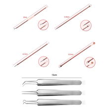 7Pcs/Set Rose Gold Blackhead Extractor Tools Cravos Remover Tweezers Face Acne Extractor Blackheads Blemish Comedone Remover Kit 2024 - buy cheap