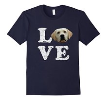 Camiseta de algodón con estampado de "I Love My Lab" para 100%, camisa de cuello redondo con estampado de perro Labrador Retriever, 2019 2024 - compra barato