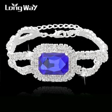 LongWay Summer Style Bracelets For Women Gold Color/Silver Color Wedding Hand Bracelet Luxury Crystal Bracelets SBR140393 2024 - buy cheap