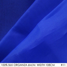 SILK ORGANZA Gauze 108cm width 6momme/100%Natural Silk Tulle Roll Wedding Dress Fabric Transparent Gauze Wholesale Blue NO 11 2024 - buy cheap