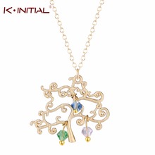 Kinitial-collar de árbol familiar de moda, colgante de árbol de la vida con piedras de nacimiento y nombres, collar para mamá/abuela, regalo para el día de la madre, 1 ud. 2024 - compra barato