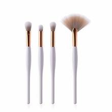 4pcs Pro Eye Makeup Brushes Set Foundation Powder Eyeshadow Eyeliner Lip Brush Wood Handle Fan Cosmetic Brushes pinceis kabuki 2024 - купить недорого