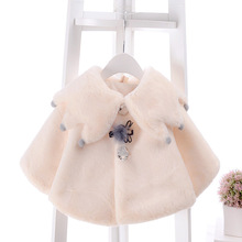 2018 Kid's Winter Coats For Girls Faux Fur Warm Thick Shawl Outerwear Coats Baby Girl Cute Princess Cloak Kids Clothes for 0-3Y 2024 - buy cheap