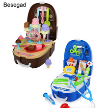 Besegad модный набор игрушек для ролевых игр с рюкзаком, коробка для детей, рождественские подарки, симуляция, ролевые игры для доктора 2024 - купить недорого