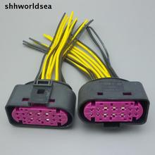 shhworldsea For VW Golf Headlamp Frontlight Connector Adatper 14Pin 1J0973737 1J0 973 737 2024 - buy cheap