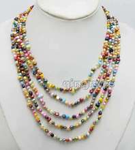 Small 4-5mm Multicolor Baroque Natural Freshwater Pearl 5 strands 18-22'' Necklace -nec6445 Wholesale/retail Free shipping 2024 - buy cheap