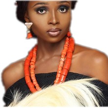 Dodu Nature-Conjunto de joyería con cuentas de Coral originales, conjunto de 2 capas, collar, pulsera, pendientes, para bodas nigerianas africanas, 2020, 3 uds. 2024 - compra barato