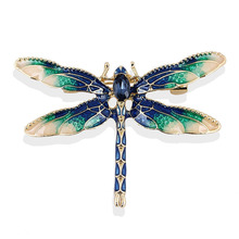 Vivid Dragonfly Brooches For Women Green Enamel Insect Brooch Pins Hats Suit Dress Pin and Brooches Bijoux Wedding Party Broches 2024 - buy cheap