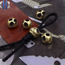 Halloween Brass Pumpkin Knife Beads Brass Personality Skull EDC Beads Skull Keychain Pendant Hanging Rope Paracord Beads 1PC 2024 - buy cheap