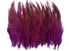 Wholesale Natural 100pcs/lot  10-15cm/4-6'' Beautiful Pheasant Neck Plumage purple Chicken Feathers for DIY Craft decoration 2024 - buy cheap