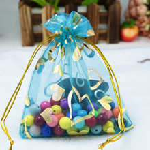 Bolsa de Organza azul Lago, 11x16cm, embalaje para regalos y dulces de joyería, recuerdo de boda, 500 unids/lote, Envío Gratis 2024 - compra barato