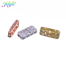 Wholesale AAA Cubic Zirconia Jewelry Components Square-Shape Spacer Bead Accessories For Natural Stones Pearl Jewelry DIY Making 2024 - buy cheap