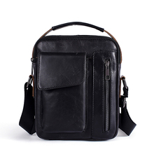 retro style vertical square Cowhide leather men's bag Famous Brand purse men totes bag handbag men's shoulder bag Messenger bag 2024 - buy cheap