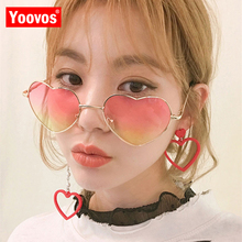 Yoovos 2021 New Heart Sunglasses Women Candy Color Brand Designer Gradient Sun Glasses Vintage Outdoor Goggles Oculos De Sol 2024 - buy cheap