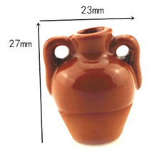 Mini maceta de cerámica para decoración de casa de muñecas, florero hecho a mano, miniaturas, 1 unidad, 1:12 2024 - compra barato