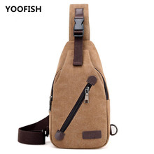 YOOFISH новая холщовая Мужская нагрудная сумка на одно плечо, сумка через плечо для отдыха, спорта, спорта, езды на велосипеде, модная сумка-мессенджер XZ-077. 2024 - купить недорого