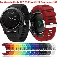 26 22 20MM watch band For Garmin Fenix 5X 5 5S Plus 3 3HR Forerunner 935 Wristband Strap Quick Release Sport Silicone Easy Fit 2024 - buy cheap