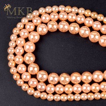 Natural Stone Beads Orange Cracked Crystal Round Beads For Jewelry Making 6 8 10 12mm Spacer Charm Beads Diy Bracelet Necklace 2024 - buy cheap