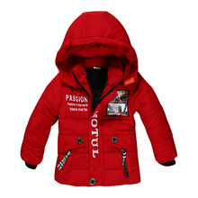 2017 New Boy Winter Jacket High quality Cotton-Padded Hooded Fashion Kids Coat Warm Children Outwear 3 color clothing 2024 - buy cheap