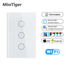 Tuya Smart Life Wifi Smart Wall Touch Light Dimmer Switch EU/UK/US Standard APP Remote Control Work with Amazon Alexa and Google 2024 - buy cheap