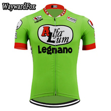 2018 Summer man's green Cycling Jersey Retro Short Sleeve Bicycle maillot ciclismo Cycling Clothing for Wear Quick Dry 2024 - buy cheap