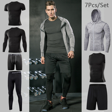 Men's Tight Sportwear Suit GYM Running Fitness Jogging Sport Wear Compression Leggings Training Pants Workout Sport Clothes Sets 2024 - buy cheap