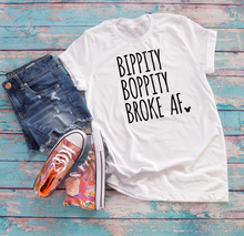 Bippity boppity camiseta feminina de algodão, camiseta com estampa grunge tumblr, camisa vintage, camisetas engraçadas, para presente de festa casual e para meninas 2024 - compre barato