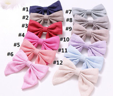 MengNa 3.4" Fabric Bow With Clip For Girls Hair Accessories Hairpins Buotique Fabric Bows 30pc/lot 2024 - buy cheap