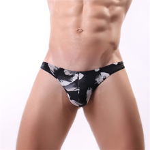 New men's underwear sexy fashion print U convex big bag low waist men's thong T pants comfortable cool large size male Panties 2024 - buy cheap