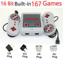 Built-In 167 Classic Game for 16b games Dual gamepad Mini TV Video Game Console 16 Bit Retro Handheld Family Video Game Player 2024 - buy cheap