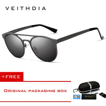 VEITHDIA Unisex Stainless Steel Sunglasses Polarized UV400 Men's Round Vintage Sun Glasses Male Eyewear Accessories For Men 3900 2024 - buy cheap