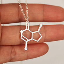 1Pc Catnip Molecule Long Pendants Biology Molecule Necklace Mix Lots Link Chain Science Jewelry for Women Men 2024 - buy cheap