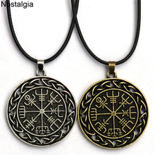 Nostalgia Norse Vegvisir Compass Knots Symbol Amulet Talisman Viking Pendant Necklace 2024 - buy cheap