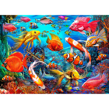 Full Square/Round DIY Diamond Embroidery Colorful fish 5D Diamond Painting Rhinestone Mosaic Home Decor  HYY 2024 - buy cheap