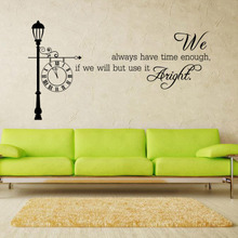 We Always Have Time Enough Quotes Home Decal Vinyl Wall Sticker Modern Home Decoration Kids Rooms Wall Decor Wall Art Posters 2024 - buy cheap