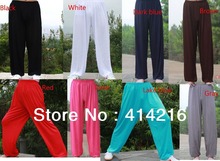 8 cores unissex tai chi artes marciais shaolin wing chun kung fu algodão puro calças respiráveis exercícios de corrida calças de moletom 2024 - compre barato