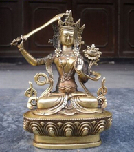 xd 003015  Tibetan Buddhist bronze MANJUSHRI buddha statue 14 cm 2024 - buy cheap