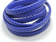 15M Royal Blue Flat Braided Bolo Synthetic Leather Cord 10X4mm craft decorative rope pathwork accessories bead hand tablet DIY 2024 - buy cheap