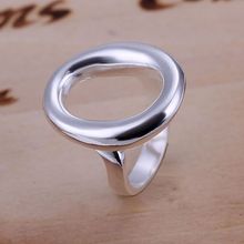 KN-R008 Hot selling size 8# silver plated Rings for women men's silver color jewellery fashion jewelry Opend O Ring /abyaitfa 2024 - buy cheap