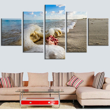 Wall Art Canvas Painting HD Prints Home Decor Sea Wave Landscape 5 Pieces Creative Modular Living Room Pictures Artwork Poster 2024 - buy cheap