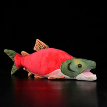 40CM Long Real Life Sockeye Salmon Stuffed Toys Lifelike Marine Animals Redfish Plush Toy Soft Toys Gifts For Children Kids 2024 - buy cheap