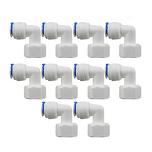 10 PCS 1/2" Internal thread to 3/8" elbow connector RO Water Fitting Tune Quick Connect Reverse Osmosis White fast connection 2024 - buy cheap