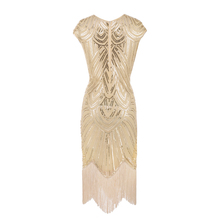 Платье в стиле 1920-х годов от Great Gatsby, винтажное платье-Чарльстон, средней вечерние Ны с бахромой и рукавами, аксессуары для двойного платья в стиле арт-деко 2024 - купить недорого