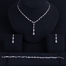 Accking TRENDY  Bridal Cubic Zirconia Jewelry Sets For Women Party, Luxury CZ Stone Wedding Jewelry Sets 2024 - buy cheap
