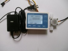 G1/4 "controle de fluxo de água lcd medidor + medidor de fluxo sensor + 24v adaptador de alimentação 2024 - compre barato
