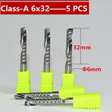 CLASS-A 6mm*32mm-5PCS,CNC wood tool,carbide End Mill,woodworking insert router bit,1 flute up cut end mill,MDF,PVC,Acrylic,wood 2024 - buy cheap