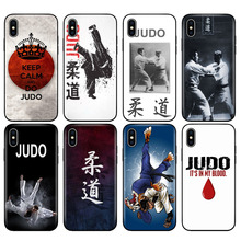 Funda de tpu negra para iphone 5 5s SE 2020 6 6s 7 8 plus x 10, funda de silicona para iphone XR XS 11 pro MAX, judo 2024 - compra barato